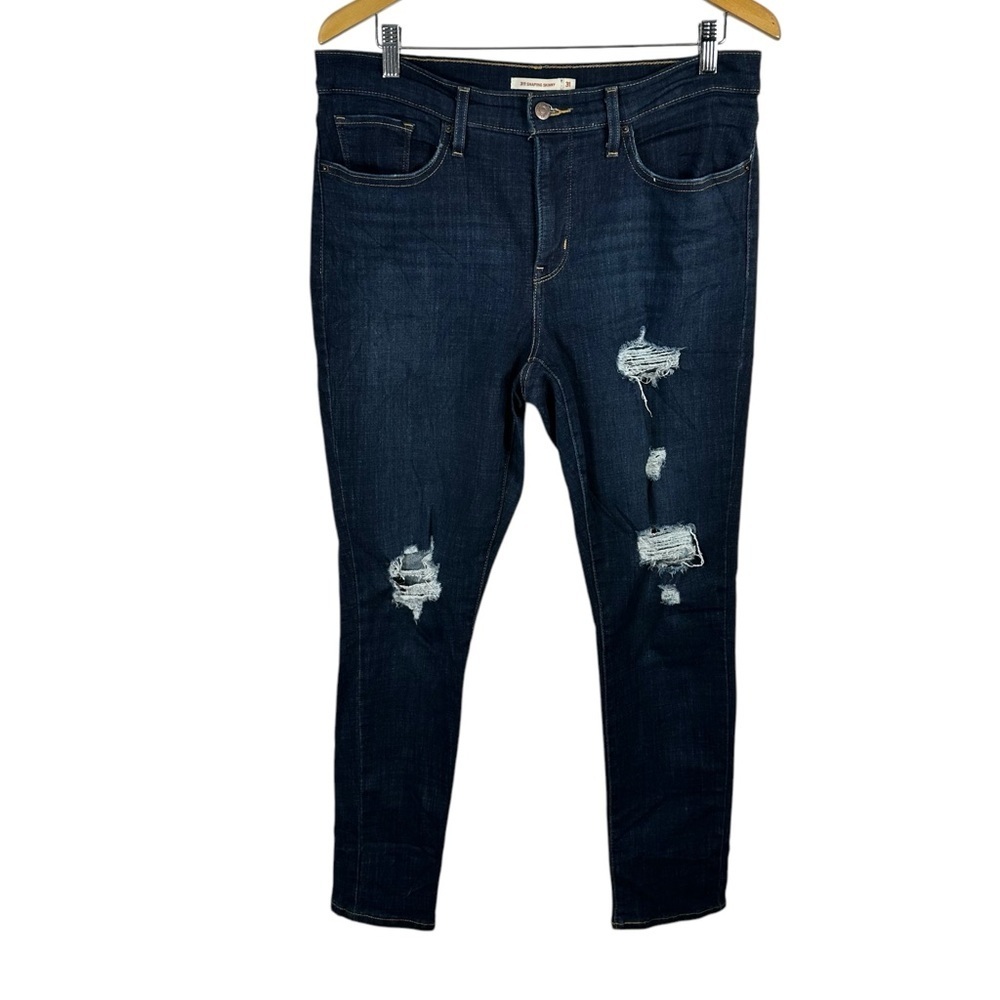 Levi’s 311 Shaping Skinny Jeans Women Size 31 Distressed Ripped DenimCore Casual